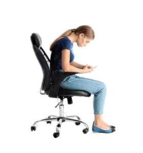 slouching sitting position