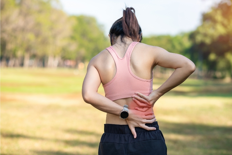 An image of a runner with lower back pain